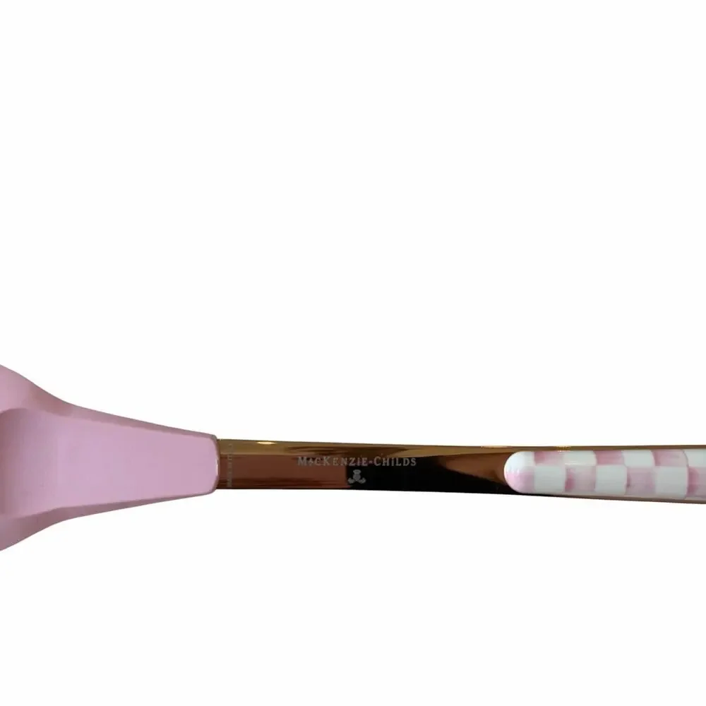 MacKenzie-Childs Rosy Check Spoon 12in Pink & White Coquette Kitchen NEW